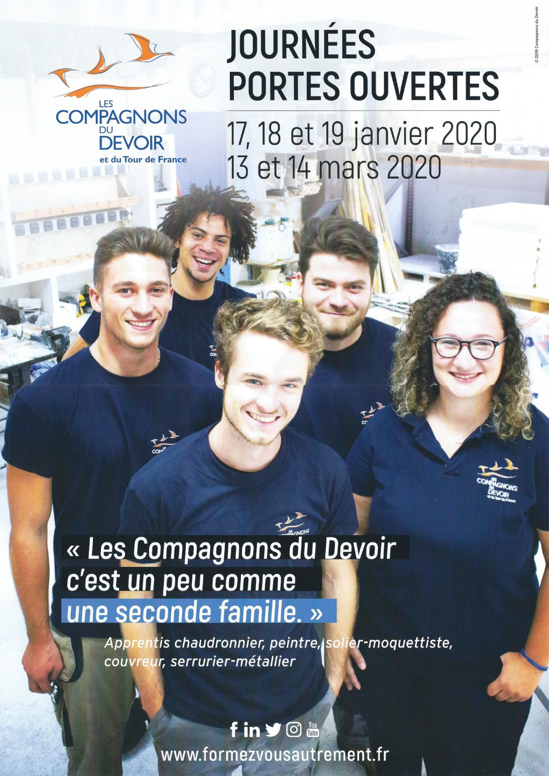 Portes ouvertes chez les Compagnons du Devoir, les 17,18 et 19 janvier 2020 Site officiel de la